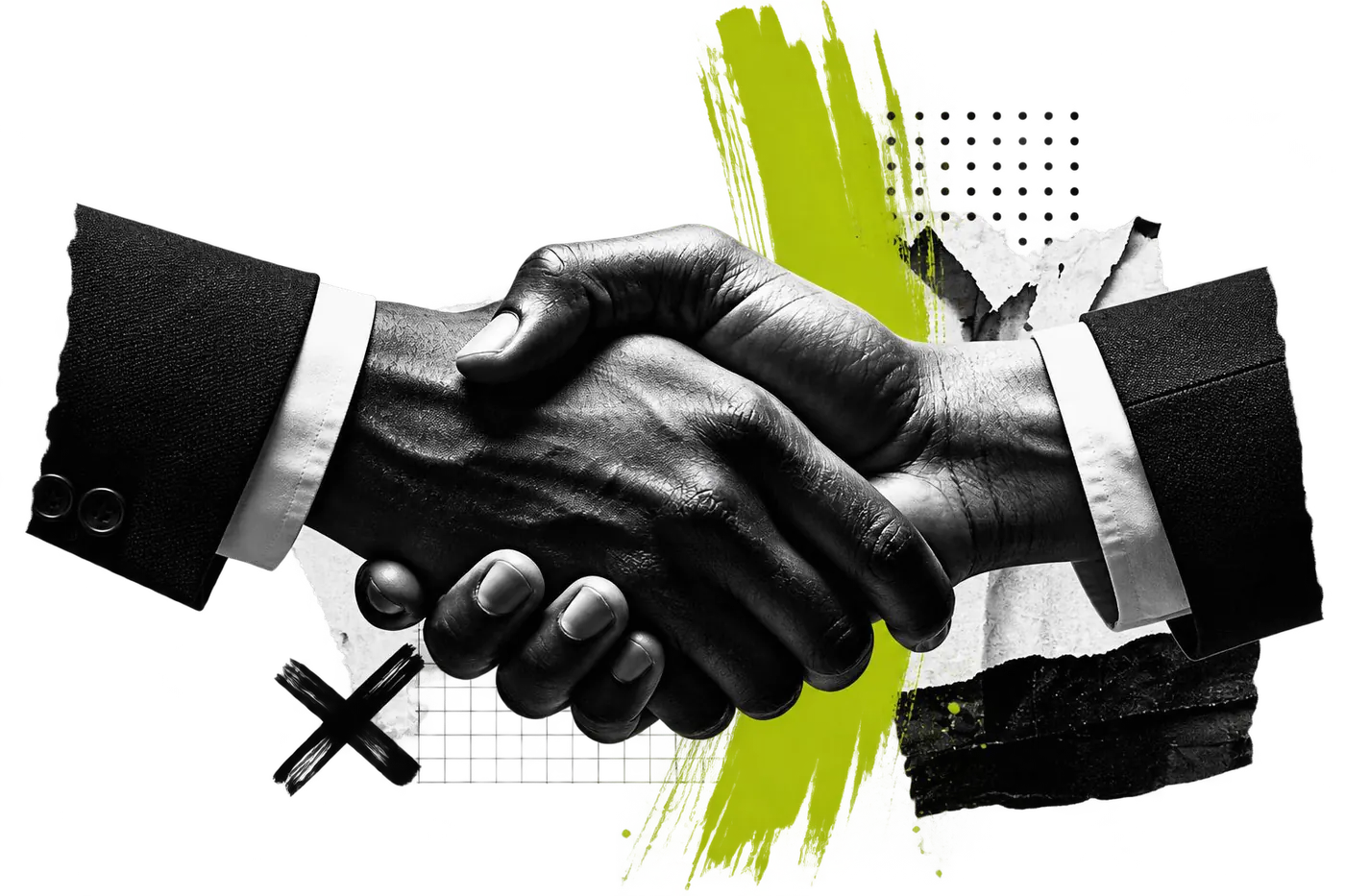 Handshake collage